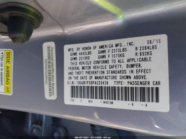 2015 ACURA TLX 19UUB1F59FA025438 Photo 8