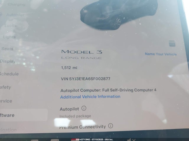 2025 TESLA MODEL 3 5YJ3E1EA6SF002877 Photo 6