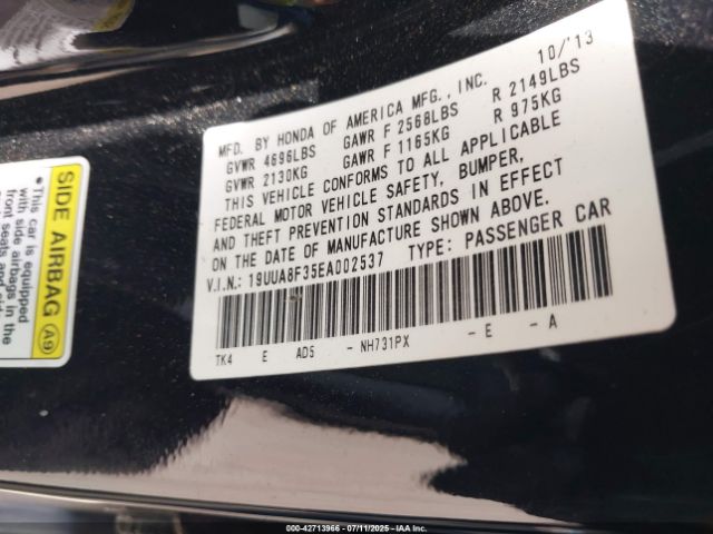 2014 ACURA TL 19UUA8F35EA002537 Photo 8