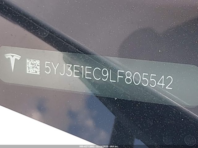 2020 TESLA MODEL 3 5YJ3E1EC9LF805542 Photo 8
