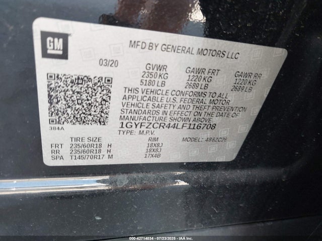 2020 CADILLAC XT4 1GYFZCR44LF116708 Photo 8