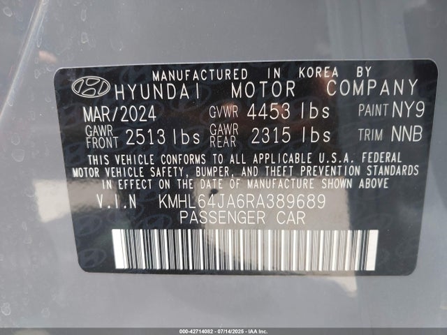 KMHL64JA6RA389689 Hyundai gdi theta iii