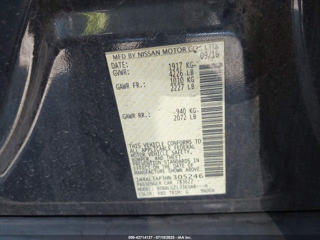 1N4AL3AP3HN305246 Nissan Altima