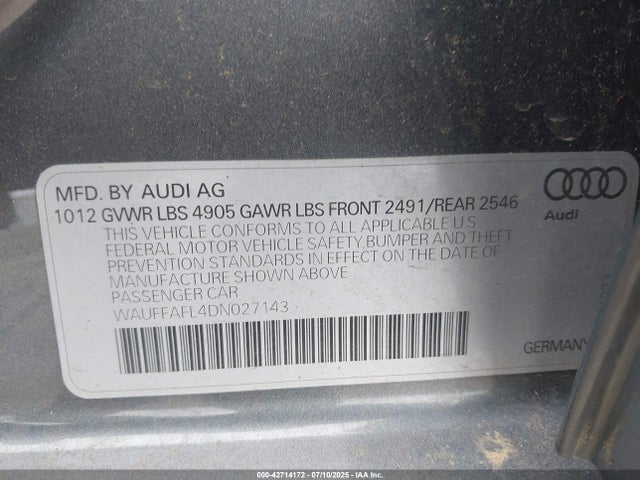 2013 AUDI A4 WAUFFAFL4DN027143 Photo 8