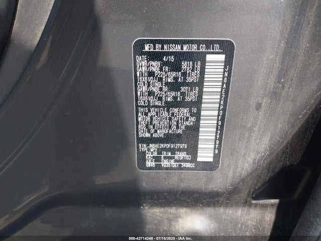 JN8AE2KP0F9127979 Nissan 2015