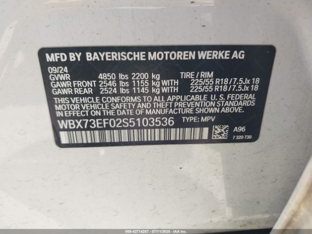 2025 BMW X1 WBX73EF02S5103536 Photo 8