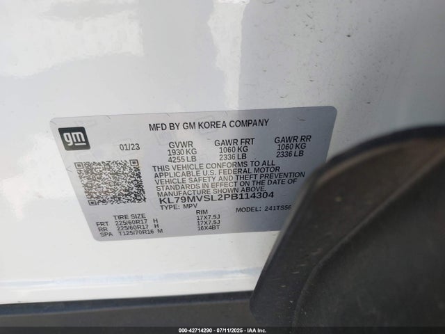 KL79MVSL2PB114304 Chevrolet l3t