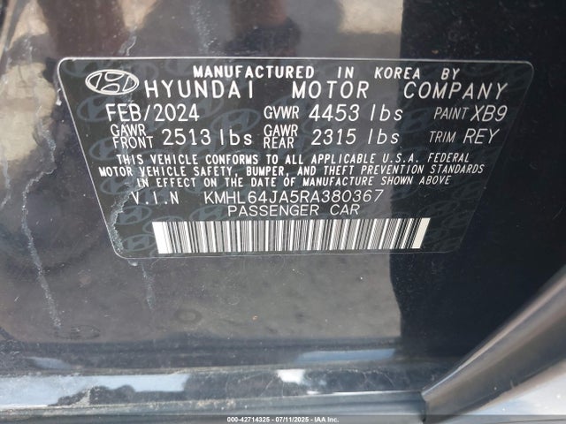 KMHL64JA5RA380367 Hyundai gdi theta iii