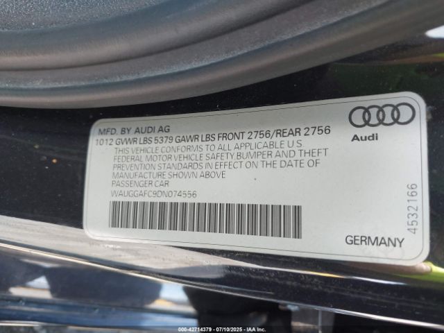 2013 AUDI A6 WAUGGAFC9DN074556 Photo 8