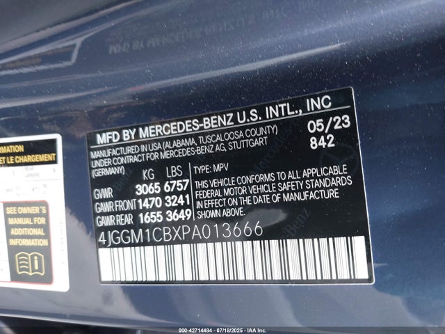 4JGGM1CBXPA013666 Mercedes-Benz ed