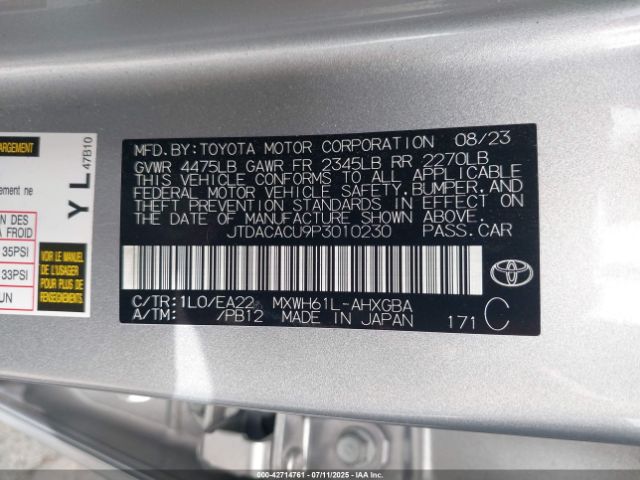 2023 TOYOTA PRIUS PRIME JTDACACU9P3010230 Photo 8
