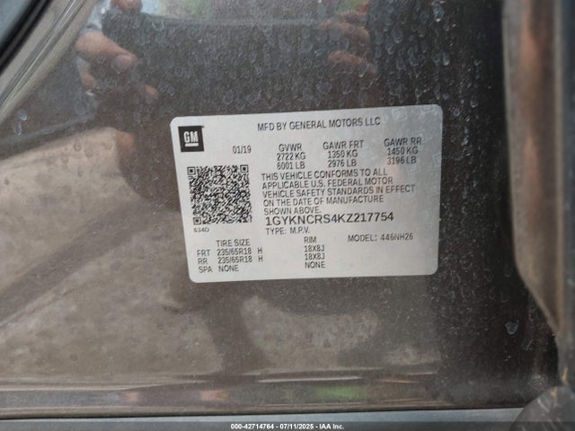 2019 CADILLAC XT5 1GYKNCRS4KZ217754 Photo 8