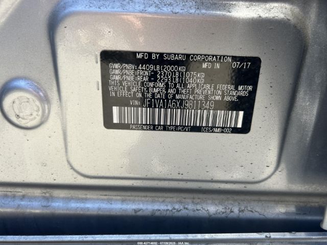 2018 SUBARU WRX JF1VA1A6XJ9811349 Photo 8