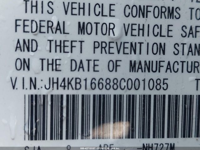 2008 ACURA RL JH4KB16688C001085 Photo 8