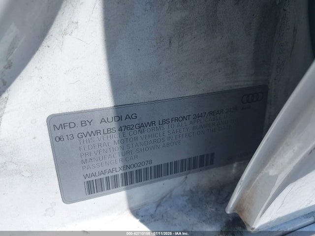 2014 AUDI A4 WAUAFAFLXEN002078 Photo 8