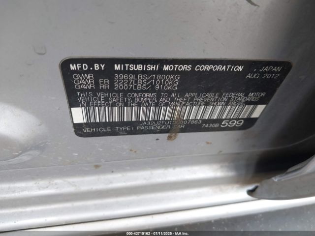 2013 MITSUBISHI LANCER JA32U2FU1DU007863 Photo 8