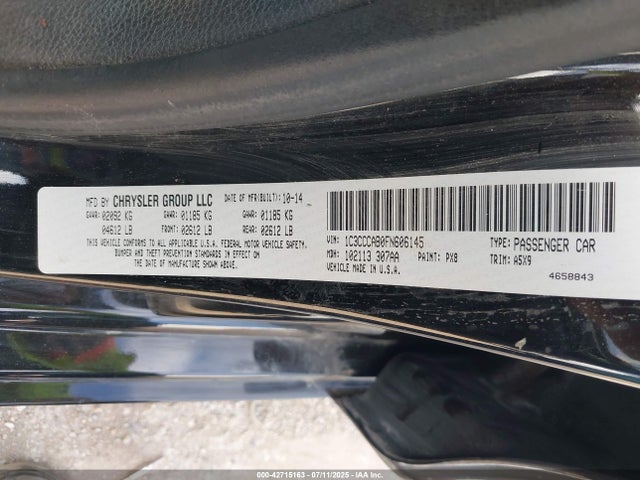 Chrysler 2015 2015 1C3CCCAB0FN606145 Image 9