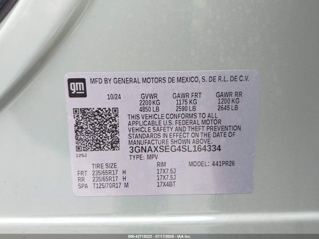 3GNAXSEG4SL164334 Chevrolet lsd