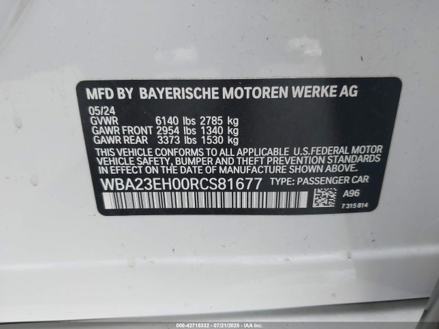 BMW 2024 2024 WBA23EH00RCS81677 Image 9