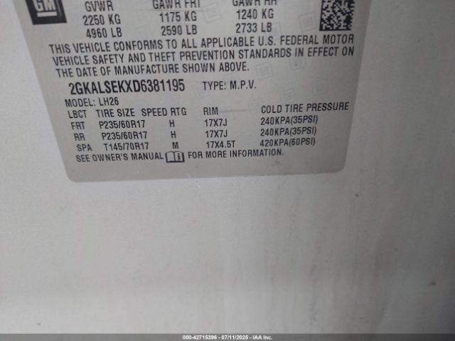 2013 GMC TERRAIN 2GKALSEKXD6381195 Photo 8