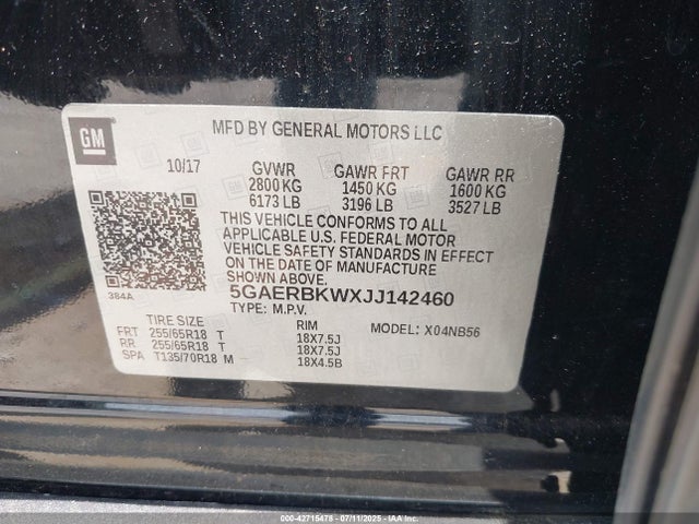5GAERBKWXJJ142460 Buick lfy - spark ignited direct injection, atss, gen1