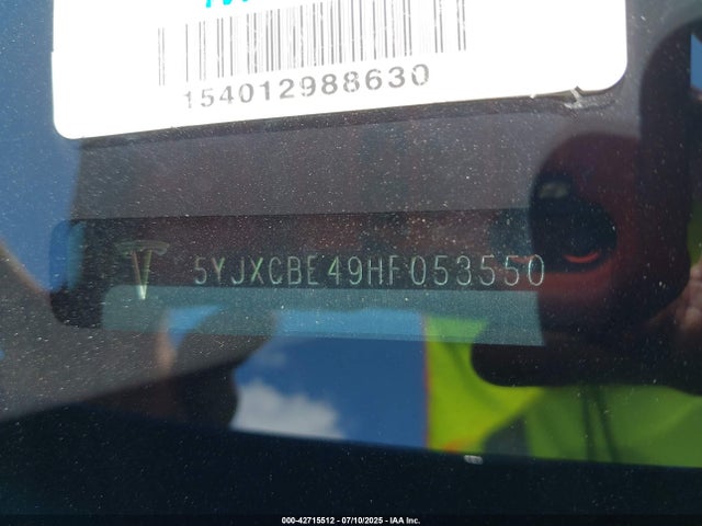 2017 TESLA MODEL X 5YJXCBE49HF053550 Photo 8