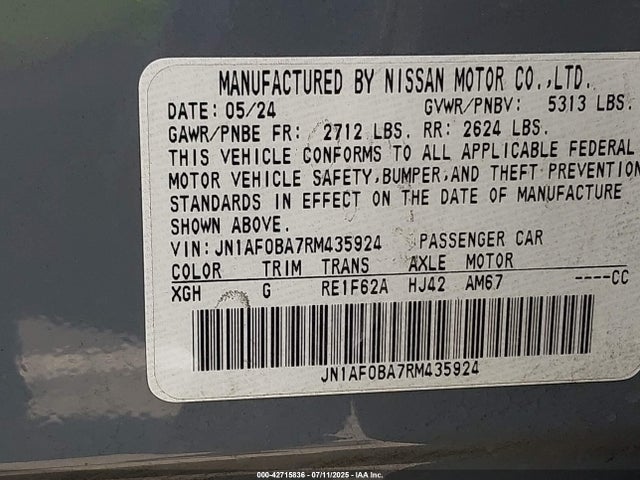 Nissan motor 2024 JN1AF0BA7RM435924 Image 9
