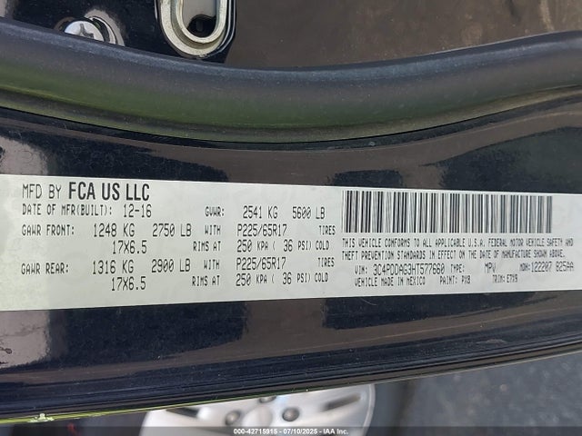 Dodge 2017 2017 3C4PDDAG3HT577660 Image 9
