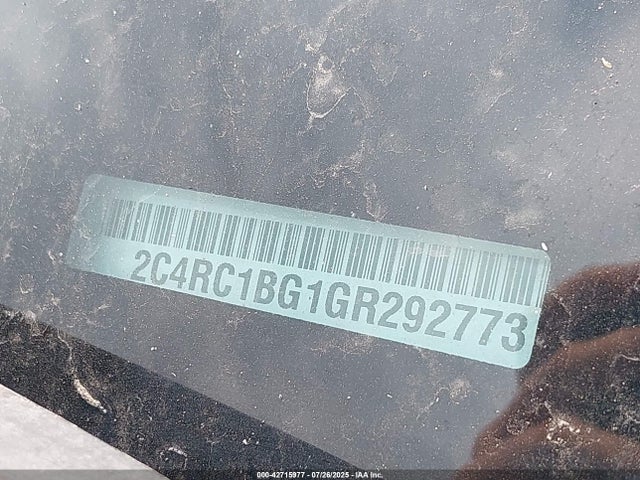 Chrysler 2016 2016 2C4RC1BG1GR292773 Image 9