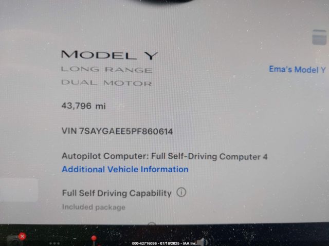 2023 TESLA MODEL Y 7SAYGAEE5PF860614 Photo 6