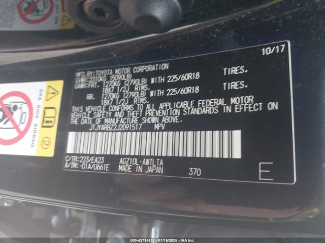 JTJYARBZ2J2091517 Lexus 8ar-fts