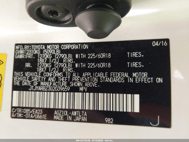 JTJYARBZ3G2039659 Lexus 8ar-fts