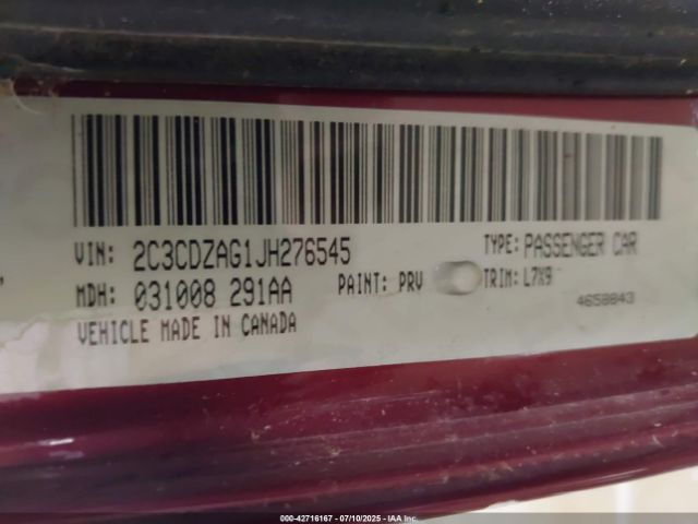 2018 DODGE CHALLENGER 2C3CDZAG1JH276545 Photo 8