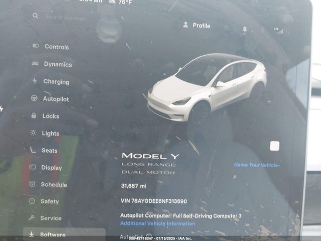 2022 TESLA MODEL Y 7SAYGDEE6NF313690 Photo 6