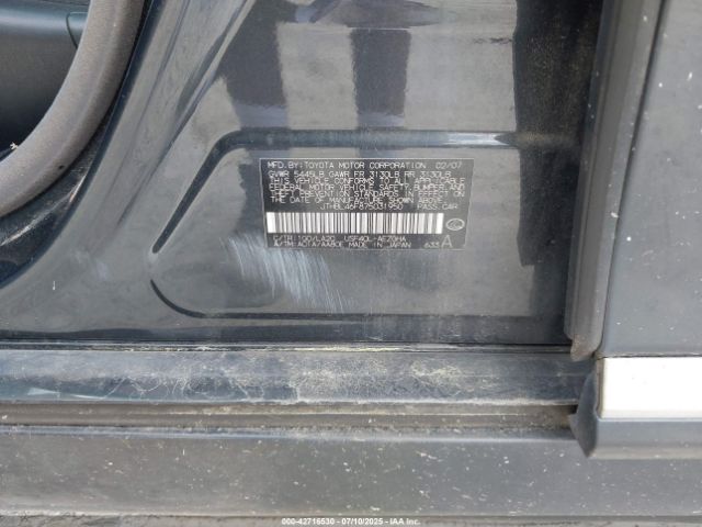 2007 LEXUS LS 460 JTHBL46F875031950 Photo 8