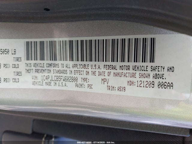 Jeep Cherokee Latitude 2015 1C4PJLCB5FW602800 Image 9