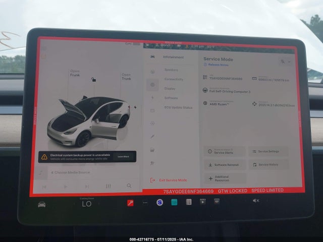 7SAYGDEE6NF364669 Tesla 2022