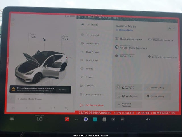 7SAYGDEE6NF364669 Tesla 2022