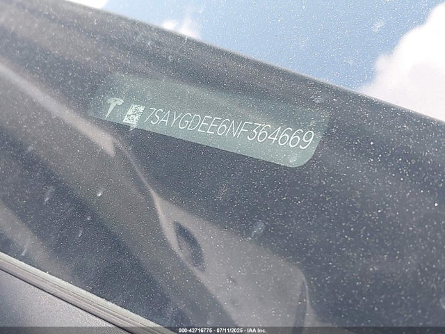 7SAYGDEE6NF364669 Tesla 2022