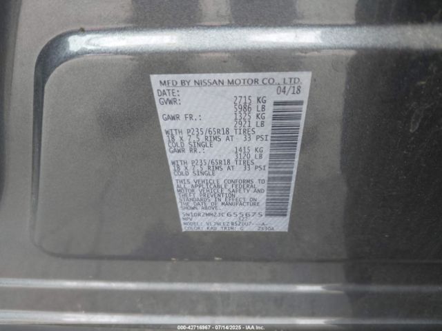 2018 NISSAN PATHFINDER 5N1DR2MM2JC655675 Photo 8