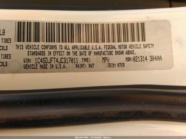 2018 DODGE DURANGO 1C4SDJFT4JC317011 Photo 8