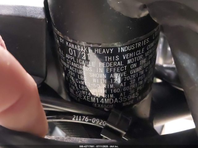 2021 KAWASAKI EX650 ML5EXEM14MDA35945 Photo 9