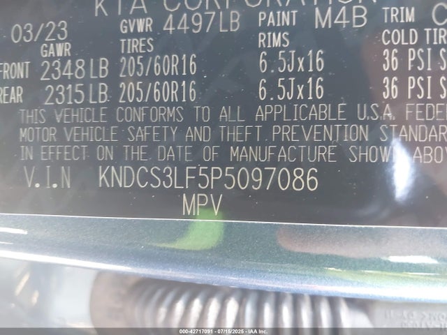 KIA gdi kappa pe 2023 KNDCS3LF5P5097086 Image 9