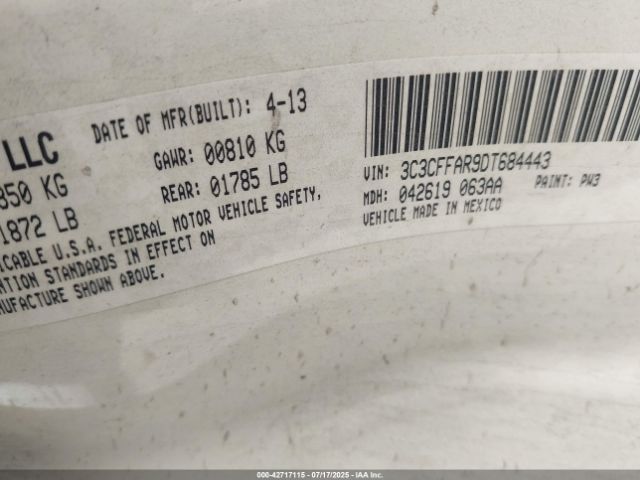 2013 FIAT 500 3C3CFFAR9DT684443 Photo 8