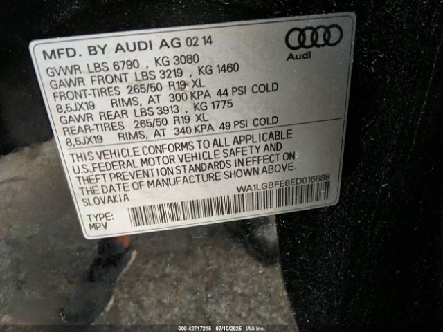 2014 AUDI Q7 WA1LGBFE8ED016688 Photo 8