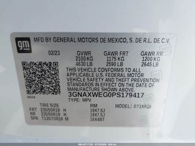 2023 CHEVROLET EQUINOX 3GNAXWEG0PS179417 Photo 8