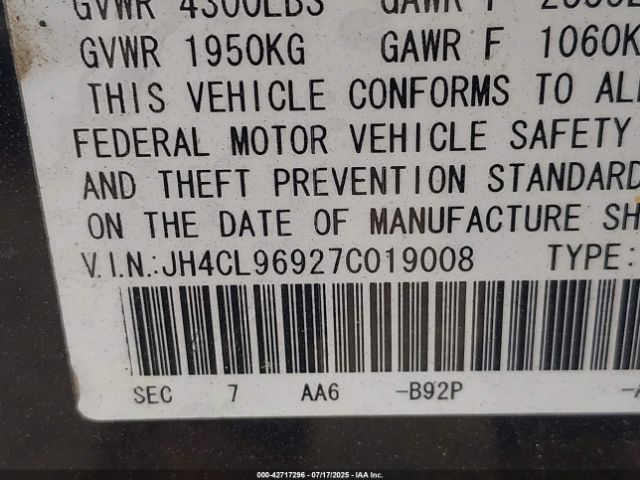2007 ACURA TSX JH4CL96927C019008 Photo 8