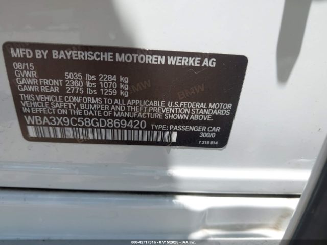 2016 BMW 335I GRAN TURISMO WBA3X9C58GD869420 Photo 8