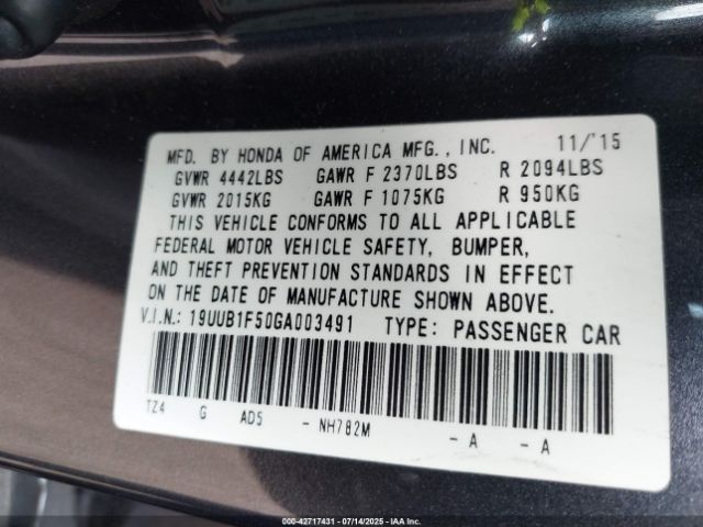 2016 ACURA TLX 19UUB1F50GA003491 Photo 8