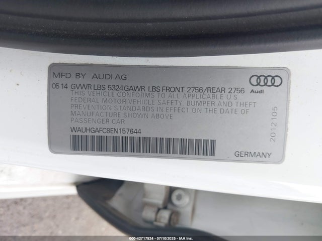 2014 AUDI A6 WAUHGAFC8EN157644 Photo 8